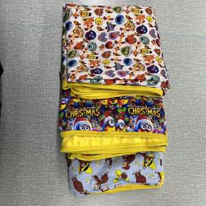 RTS estampado de dibujos animados bambú/Spandex tejido súper suave cálido 2 capas otoño 400TC cama manta caja misteriosa - Product Image 3