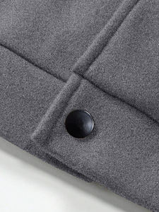 Veste pour homme, <span class=keywords><strong>manteau</strong></span> d'automne et d'<span class=keywords><strong>hiver</strong></span>, polaire épaisse, nouveau velours côtelé, coupe ample, trench-coat court, col à revers - Product Image 3