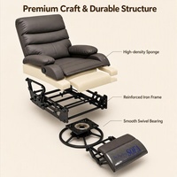 Fauteuil inclinable manuel réglable, chaise longue individuelle pour home cinéma, canapé de sol inclinable pour salon et chambre à coucher