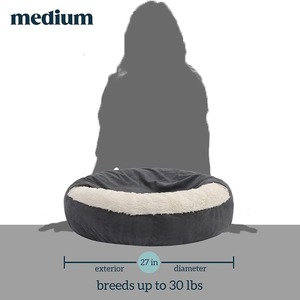 Cama para Perro con Manta Integrada, Tipo Donut Redonda, Acogedora y Relajante, con Forro Extraíble, Suave y Cálida, de Felpa - Product Image 4