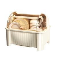 Armoire de rangement anti-poussière pour vaisselle avec compartiment à couverts pour le rangement de la vaisselle de cuisine