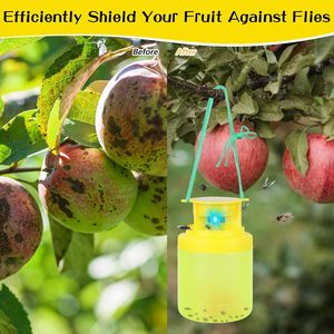 Piège à mouches solide réutilisable pour l'intérieur et l'extérieur avec appât anti-mouches, non toxique, respectueux de l'environnement, tueur d'insectes volants - Product Image 5