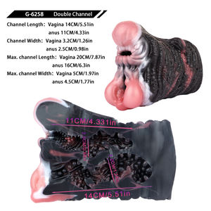 Nuovo masturbatore realistico stile animale con doppio canale masturbatore morbido per il piacere degli uomini masturbazione - Product Image 6