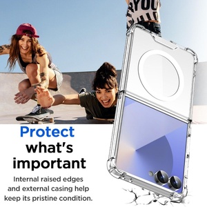 Étui magnétique transparent personnalisé pour Samsung Z Flip 8 7, <span class=keywords><strong>coque</strong></span> <span class=keywords><strong>de</strong></span> <span class=keywords><strong>téléphone</strong></span> personnalisée avec coins renforcés et protection antichoc - Product Image 4