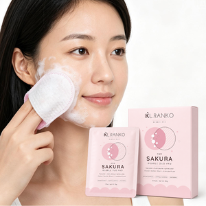 Almohadillas Limpiadoras Faciales OEM Personalizadas con Flor <span class=keywords><strong>de</strong></span> Cerezo y Centella Panthenol, Doble Cara, Espumosas, Calmantes, para <span class=keywords><strong>un</strong></span> Aspecto Radiante, Productos <span class=keywords><strong>de</strong></span> Belleza para el Cuidado Facial - Product Image 1
