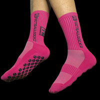 Chaussettes pour hommes Elite Soccer Crew Grip Logo personnalisé Performance Sports Design antidérapant Vente en gros Échantillon gratuit pour la saison d'automne