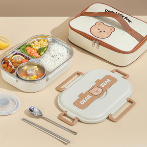 Boîtes à lunch écologiques de nouvelle conception pour emporter, en acier inoxydable 304, pour emballer les aliments, boîte à lunch pour préserver la fraîcheur - Product Image 1