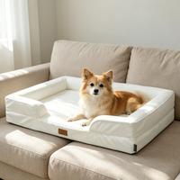 Coussin orthopédique respirant pour chien, en tissu Oxford imperméable, mousse à mémoire de forme, fond antidérapant, pour grands chiens, housse lavable