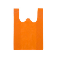 Sac gilet coloré à poignée avec logo personnalisé sac non tissé de rangement vierge recyclé pour achats au supermarché de couleur unie pour l'extérieur
