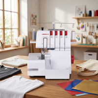 Offre Spéciale : Machine à Coudre Surjeteuse Portable JK843 pour Usage Domestique – Fiable, 4 Points de Couture pour le Confection Quotidien de Vêtements