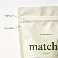 EcoPack Staande Zipper Pouch Mylar Aluminiumfolie Voedselveilige Matte Zak voor Matcha Proteïne Koffiepoeder Groothandel OEM ODM