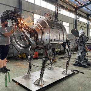 فن المعادن الخردة على الطراز الصناعي ديكور جمل ميكانيكي كبير ستيم بانك روبوت نحت جمل - Product Image 5