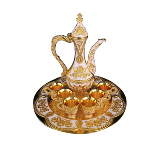Service à vin Baijiu de style antique, tasses classiques haut de gamme, bouilloires domestiques de luxe léger, décorations anciennes - Product Image 5