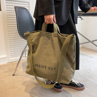 Sac à provisions à bandoulière réutilisable de grande capacité 100% sac fourre-tout en toile de coton naturel de grande qualité
