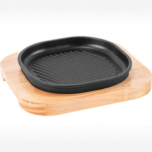 Sartén Cuadrada de Hierro para Asar Carne y Queso, Utensilio de Cocina Coreano para BBQ, Juego de Sartenes de Hierro Fundido - Product Image 1