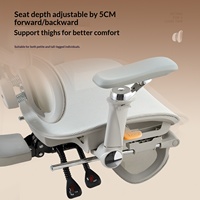Chaise électrique ergonomique pour approvisionnement centralisé avec base 5 étoiles en PP, confortable pour le bureau à domicile, l'étude et le gaming