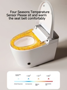WC intelligent de haute qualité à prix abordable pour hôtel et maison, avec télécommande, ouverture automatique, chasse d'eau par capteur, toilette monobloc - Product Image 2