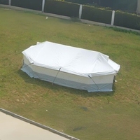 Tenda Darurat Portabel Bahan T/C Tahan Lama Lapis Ganda 15m Tahan Air Tiga Musim 3000mm+ Tahan Angin Bernapas Ringan untuk 6 Orang