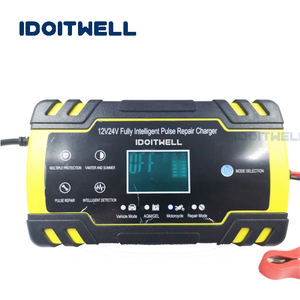 <span class=keywords><strong>Caricabatterie</strong></span> Intelligente Pieghevole 12V 8A 24V 4A con Modalità Multi-Batteria, <span class=keywords><strong>Caricabatterie</strong></span> per Riparazione Batterie al Piombo-Acido per Auto e Moto - Product Image 1
