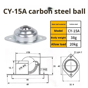 ZCCY-15A Edelstahl/Kohlenstoffstahl/Nylon Universal-Kugel Bullseye-Radlager Übertragungskugel Verzinktes Rad - Product Image 4