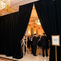 Rideaux en velours de luxe, résistants, insonorisants, acoustiques, ignifuges, rideaux de théâtre pour la décoration de scène de mariage et d'événements