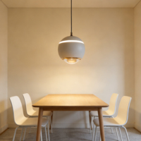 Lampe suspendue moderne simple et luxueuse en aluminium, abat-jour en acrylique givré blanc, LED 3000K, hauteur réglable, lumière de plafond noire + blanche