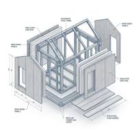 Cabane préfabriquée en bois de luxe, maison modulaire moderne de petite taille pour les stations balnéaires, Airbnb et usage professionnel avec grand balcon