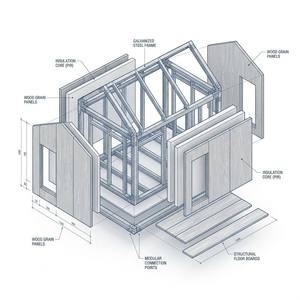 Cabane préfabriquée en bois de luxe, <span class=keywords><strong>maison</strong></span> modulaire <span class=keywords><strong>moderne</strong></span> de petite taille pour les stations balnéaires, Airbnb et usage professionnel avec grand balcon - Product Image 4
