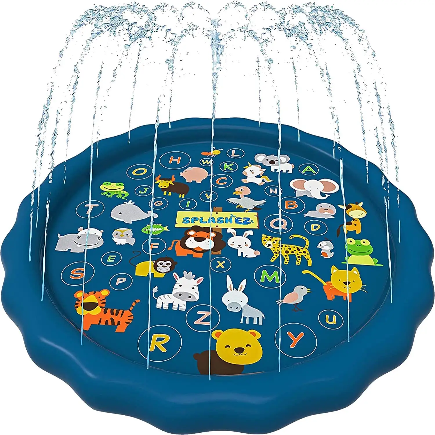 Özel Logo/boyutu açık su şişme oyuncaklar havuzu kalınlaşmış Splash Pad ekipmanları su parkı yağmurlama oyun matı çocuklar için