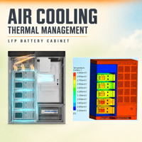 Armoire de stockage d'énergie domestique LiFePO4 45 kWh 20 kW avec protection AFCI contre les arcs électriques et arrêt rapide, double isolation de sécurité, IP55