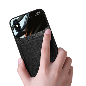 Cassa di cuoio del telefono del PC di lusso consistenza morbida macchina fotografica di protezione custodie per <span class=keywords><strong>iPhone</strong></span> <span class=keywords><strong>X</strong></span>/XS copre per il <span class=keywords><strong>iPhone</strong></span> 11 11Pro - Product Image 3