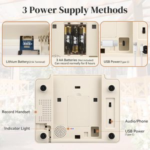 Toptan fiyatlar kablolu Retro sabit telefon ses ziyaretçi defteri dekoratif ürünler için bir ses ziyaretçi defteri - Product Image 3
