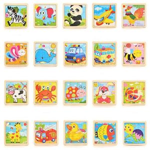 Jouets éducatifs précoces Montessori pour bébés, 9 pièces, petits animaux, puzzles en bois - Product Image 5