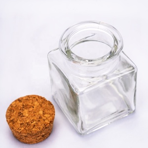 Alibaba chai thủy tinh Nhà cung cấp 50ml vuông Gia vị container nghệ tây lưu trữ Jar bao bì chai với nút chai Stopper Nắp - Product Image 5