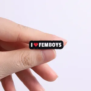 I Love <strong>Femboys</strong> Enamel Pin Queer Culture Pride LGBTQ Metal Brooches Backpack Lapel Badge Fashion Jewelry Gift Friends for <strong>Clothes</strong> - Product Image 3