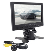 Monitor de visión trasera Digital con retroiluminación portátil de 7 pulgadas, cámara de respaldo para coche, soporte de Control remoto NTSC/PAL, 12V, RGB, salpicadero de TV, escritorio