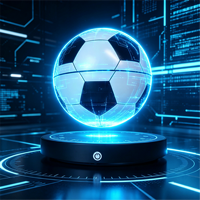 Décoration de football LED flottante 6 pouces à lévitation magnétique, lumière blanche chaude à brancher, veilleuse de luxe pour chambre à coucher