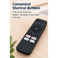 Télécommande vocale universelle intelligente noire 16 boutons connexion sans fil 2,4 GHz OEM ODM Usine Moule en plastique ABS