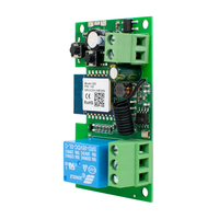 Módulo de Interruptor Inalámbrico WiFi Compatible con TUYA y Smart Life, Control Remoto WiFi, Receptor de 1 Canal CC 7-32V, Relé de 10A, Compatible con Alexa