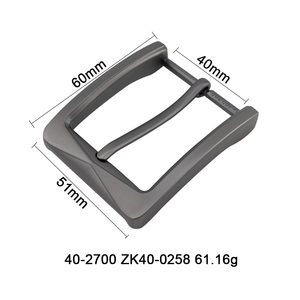 Boucle de ceinture durable en alliage de zinc avec une taille extérieure adaptée aux sangles en cuir standard de 40 mm. - Product Image 3
