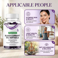 Extrait d'huile de graines de cassis séché en gélules végétales 1000 mg – Compléments immunitaires, capillaires et cutanés – Gélules d'huile de cassis Halal