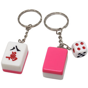 พวงกุญแจอะคริลิคทำจากแผ่นกระเบื้องไพ่นกกระจอกทำจากอะคริลิกแท้สลักลายภาพเป็นภาษาลับรหัส QR - Product Image 3