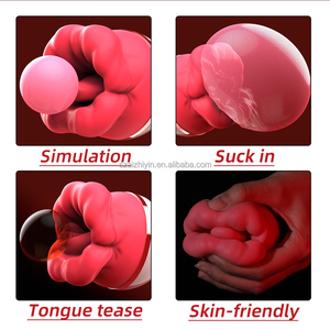 Jouet vibrant réaliste pour femmes avec stimulation clitoridienne, grande bouche, langue douce qui bat, lèche et suce - Product Image 5