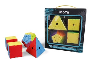Coffret cadeau MoYu Meilong Speed Puzzle Cube <span class=keywords><strong>4</strong></span> en 1, ensemble de <span class=keywords><strong>cubes</strong></span> Macaron pour enfants - Product Image 3