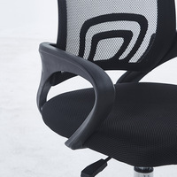 Silla de Oficina Ergonómica Moderna, Cómoda para Estar Sentado por Tiempo Prolongado, Silla de Computadora para el Hogar con Reposabrazos Fijos, Silla de Malla Ajustable para Dormitorio de Estudiantes