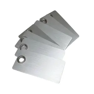 Custom Die Cutting Blank Aluminum Tag Anodized Aluminum Tag With Eye-ring