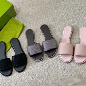 Sandalias planas de verano con pedrería y punta abierta para mujer - Product Image 1