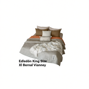 Ensemble de housse de couette réversible matelassée en microfibre Bernal Vianney Edredn King Size pour usage domestique - Product Image 1