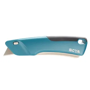 Nova güvenlik otomatik geri çekilebilir maket bıçağı ağır kutu kesici güvenli bıçak kilidi