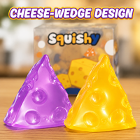 Collection de jouets anti-stress en forme d'aliments à remontée lente : bâtonnets de beurre, tranches de fromage et cubes en boîte – Vente en gros